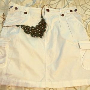 Khakis & Co P6 white jean skirt